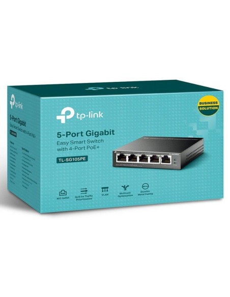 SWITCH TP-LINK TL-SG105PE GIGABIT 5 PUERTOS POE+ EASY SMART
