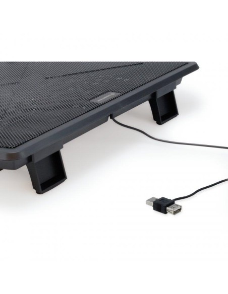 SOPORTE REFRIGERADOR NOTEBOOK CONCEPTRONIC ALUMINIO 15.6 ERGONOMICO BLACK