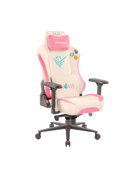 SILLA GAMING PHOENIX NOVA CUERO CREAM EDITION WHITE/PINK