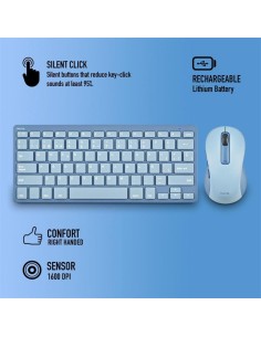 TECLADO + RATON NGS FANTASY KIT WIRELESS BLUE 2