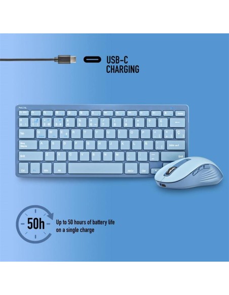 TECLADO + RATON NGS FANTASY KIT WIRELESS BLUE