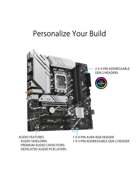 PLACA BASE ASUS B760M-A WIFI D4 M-ATX DDR4 HDMI + DP