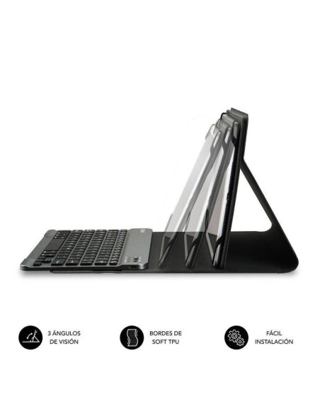 FUNDA + TECLADO SUBBLIM KEYTAB PRO BT PARA TABLETS 10.1-10.8 GREY