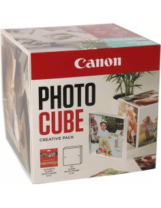 PAPEL FOTOGRAFICO CANON PP-201 5X5 40HOJAS + MARCO FOTOS 13X13CM + CUBE BL