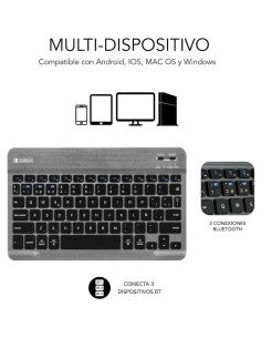 FUNDA SUBBLIM CON TECLADO KEYTAB PRO BT X210 GALAXY A9+ BLACK 2