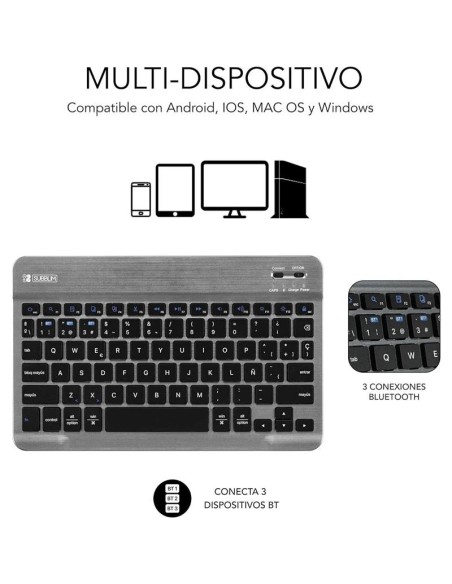FUNDA SUBBLIM CON TECLADO KEYTAB PRO BT X210 GALAXY A9+ BLACK