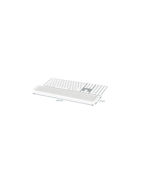 REPOSAMUÑECAS TECLADO LEITZ ERGONOMICO LIGHT GREY