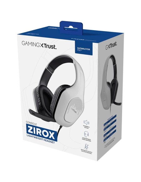 AURICULARES + MICROFONO TRUST GAMING GXT 415PS ZIROX MULTI HEADSET WHITE