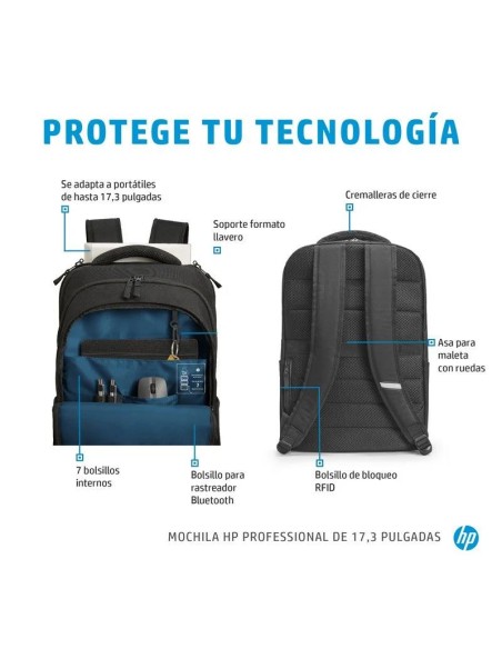MOCHILA HP PROFESSIONAL BACKPACK 17.3 BLACK