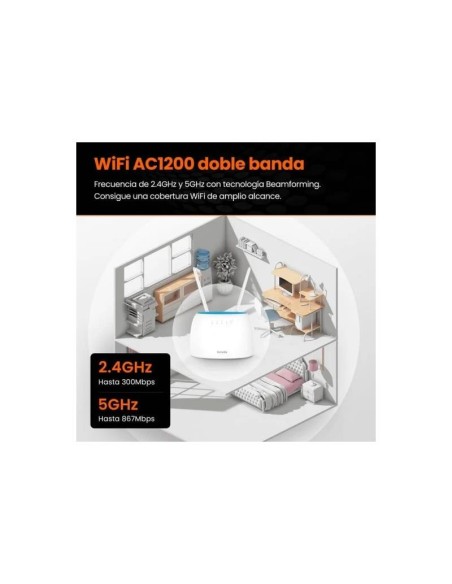 WIRELESS ROUTER TENDA 4G09 WIFI 4G+ AC1200 DUAL BAND LTE