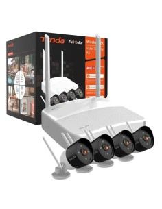 PACK CAMARA TENDA 4X CAMARA IP 2K 3MP IP66 + GRABADOR IP 4 CH 2