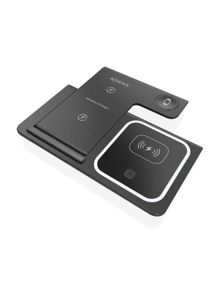 BASE CARGADOR AISENS SMARTPHONE/APPLE WATCH/AURICULARES WIRELESS BLACK