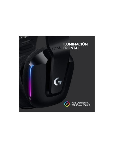 AURICULARES + MICROFONO LOGITECH GAMING G733 RGB WIRELESS BLACK
