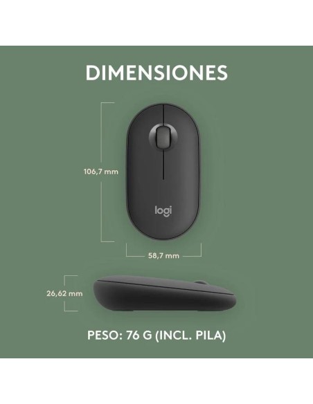 RATON LOGITECH PEBBLE 2 M350S WIRELESS BLACK