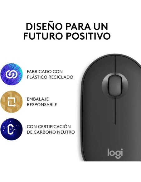 RATON LOGITECH PEBBLE 2 M350S WIRELESS BLACK
