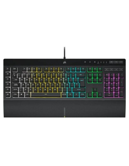TECLADO GAMING CORSAIR K55 PRO USB ICUE RGB BLACK + REPOSAMUÑECA