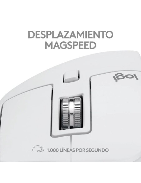 RATON LOGITECH MX MASTER 3S WIRELESS 8000DPI 7 BOTONES WHITE