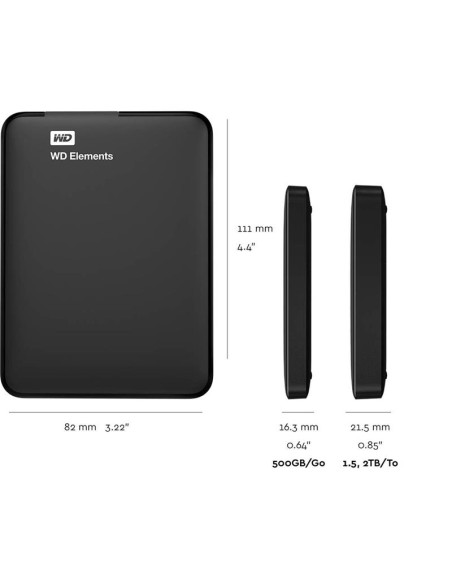 DISCO DURO EXTERNO WESTERN DIGITAL ELEMENTS 2TB 2,5 USB 3.0