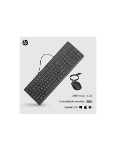 TECLADO + RATON HP 150 USB BLACK 2