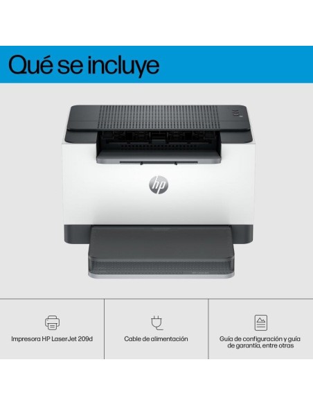 IMPRESORA HP LASER MONOCROMO LASERJET M209D DUPLEX WHITE