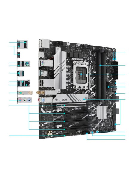 PLACA BASE ASUS PRIME B760M-A CSM WIFI MATX 4XDDR5 HDMI + DP