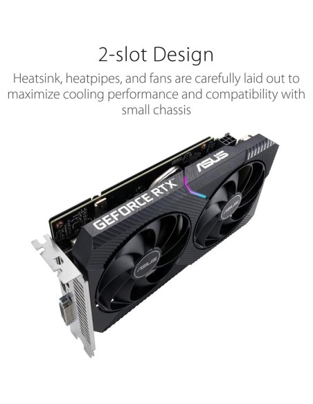 TARJETA DE VIDEO ASUS DUAL NVIDIA RTX3050 8GB V2 OC GDRR6 PCIE