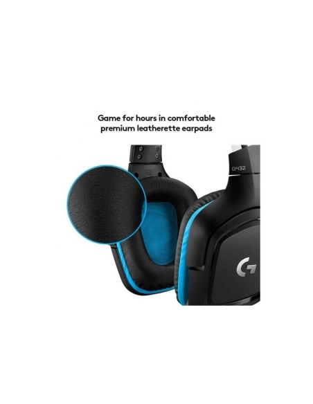 AURICULARES + MICROFONO LOGITECH GAMING G432 USB  DTS 7.1 BLACK/BLUE