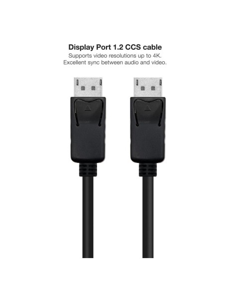 CABLE DISPLAYPORT M/M NANOCABLE 1.2 CCS 4K 1M