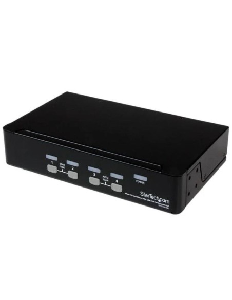 SWITCH CONMUTADOR KVM STARTECH 4 PUERTOS VGA USB 2.0 RACK 1U