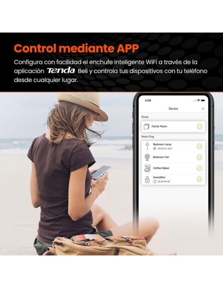 ENCHUFE INTELIGENTE TENDA SP3 WIFI 2.4GHZ ( PACK 4 UNIDADES )