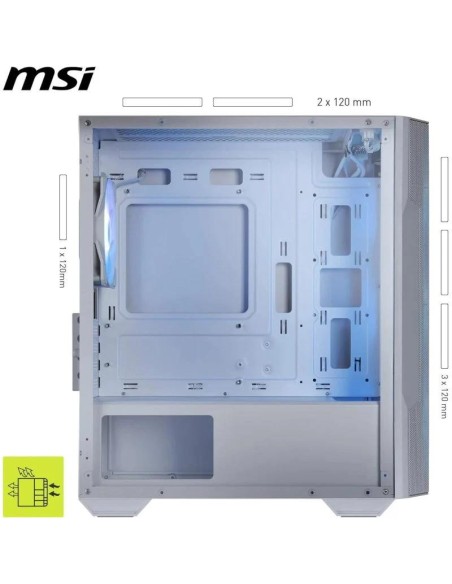 CAJA ORDENADOR GAMING MSI MAG FORGE M100R MATX ARGB WHITE