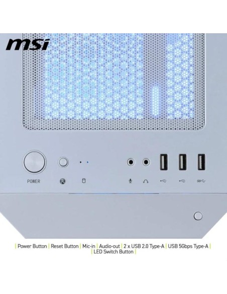 CAJA ORDENADOR GAMING MSI MAG FORGE M100R MATX ARGB WHITE