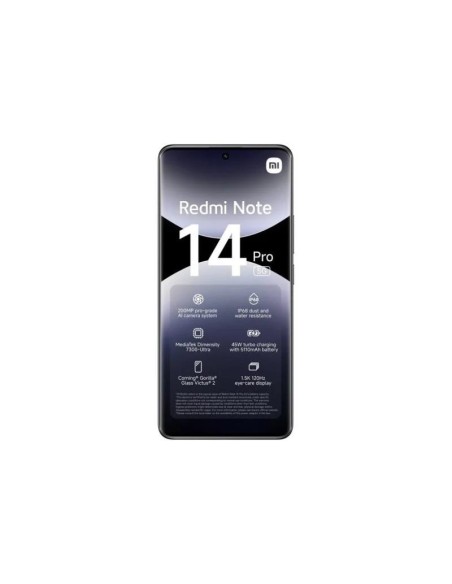 SMARTPHONE XIAOMI REDMI NOTE 14 PRO 6.67 FHD+ 8GB/256GB/200MP/NFC/5G BLACK