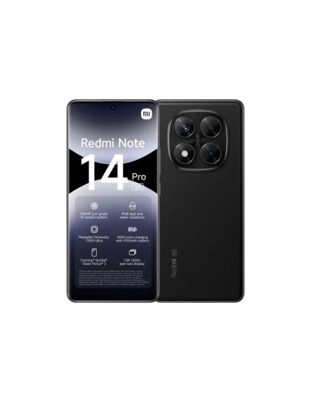 SMARTPHONE XIAOMI REDMI NOTE 14 PRO 6.67 FHD+ 8GB/256GB/200MP/NFC/5G BLACK