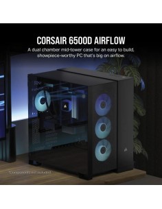 CAJA ORDENADOR GAMING CORSAIR 6500D AIRFLOW CRISTAL TEMPLADO BLACK 2