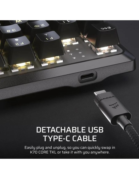 TECLADO GAMING CORSAIR K70 CORE TKL-MLX RGB USB BLACK