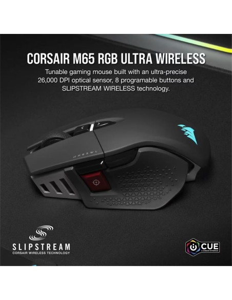 RATON GAMING CORSAIR M65 ULTRA RGB WIRELESS BLACK